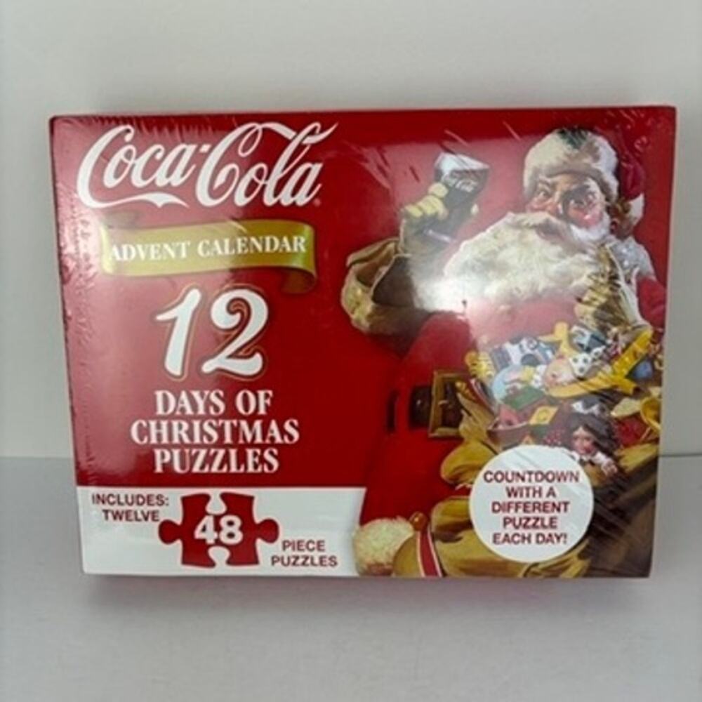 Coca-Cola 12 Days of Christmas Puzzles Advent Calendar 12 - 48pc NEW Sealed
